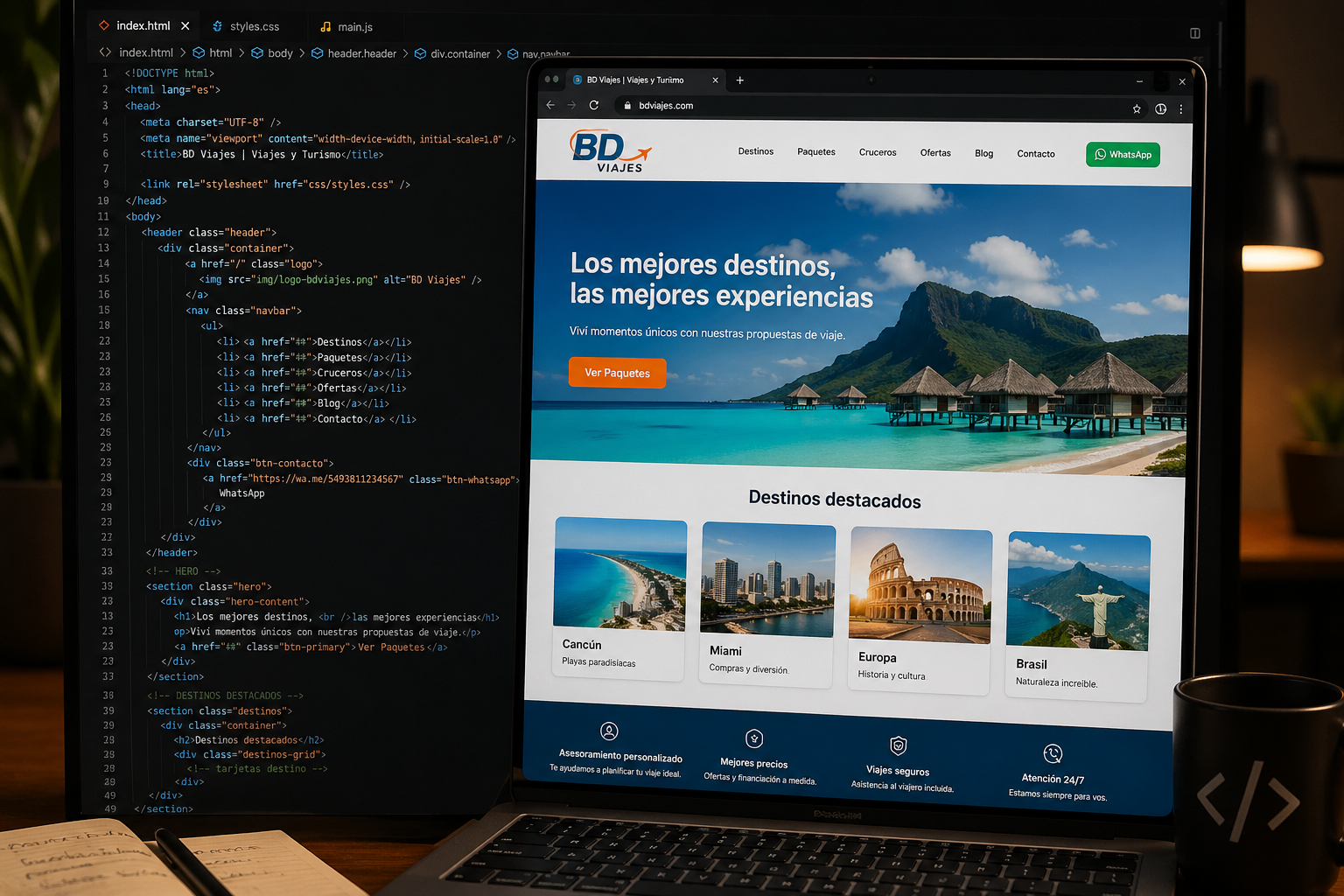 Sitio corporativo con enfoque profesional